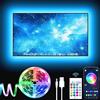 GIPOYENT Striscia Luminosa LED Con Sincronizzazione Musicale per TV 32-60 Pollici - Retroilluminazione RGB a Cambiamento Colore per Home Theater (9,8 t)