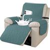 ABZDUNG Copripoltrona Relax Reclinabile 1 Posto, Copri Poltrona con Braccioli, Copripoltrona 1 Posto con Braccioli, Copripoltrone con Fascia Elastica, Copridivano Reclinabile(Blu Chiaro,59 CM)