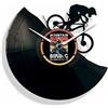 DISCOCLOCK - Orologio MTB su disco in Vinile 100% Riciclato. Idea Regalo per gli amanti della Mountain Bike e Downhill. Orologio in Vinile Silenzioso, Facile da Appendere
