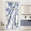 Uiiooazy Tenda Doccia Antimuffa, Tenda da Doccia Piccola 90x180cm Blu Navy Effetto Marmo Sfumata Blu Tende da Bagno Impermeabile Tessuto Lavabile Poliestere Tende per Vasca da Bagno con 6 Anelli