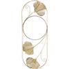 BORDSTRACT Specchio da Parete Fiore Foglia Metallo, Specchio Decorativo Moderno Artistico Resistente allo Sbiadimento, Specchi Dorati Per Decorazione da Parete Per Camera da Letto Soggiorno Ufficio
