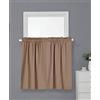 A.Monamour Tenda da cucina corta per piccola finestra, oscurante, spessa, tinta unita, colore: cachi, a piani, a dischi, pannelli mantovane, mezzo bistrot, caffè, passapasta