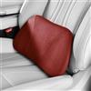 POKSRI 1P Cuscino lombare auto,39x22cm pelle velata,Schiuma Memory multifunzionale cuscini schiena sedile supporto,cuscino decorativo,seduta,ufficio,divano(Vino)