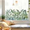 Joeyan Grandi Adesivi per Finestre Tropicali Foglie di Palma, Vetrofanie Removibili Piante Estive, Stickers Riutilizzabili Foglie Verdi, Adesivi Vetro Statici a Doppio Lato Decor per la Casa, 60×30cm