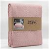 Riad Arredo Trapuntino Matrimoniale Minimal Tinta Unita Primaverile Estivo Leggero 250x250 cm - Copriletto Trapuntato in Morbida Microfibra - Rope Rosa