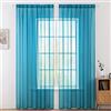 MIULEE Tende Trasparenti Con Passanti Morbidi Finestre per Salotto Eleganti Soggiorno per Camera da Letto e Tende Cameretta Bambini 2 Pannelli 140x245cm Azzurro