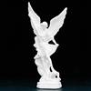 XIYOUQI Statua di San Miguel Arcangel bianca, 31,5 cm, statua di San Michele, statue di San Michele Arcangelo in resina, statuine da collezione di San Michele che sconfigge Satana, angelo religioso, adatto