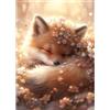 Lxmsja 5D Volpe Diamond Painting Adulti, Diamond Painting Kit Completo, Animale Diamantini Crystal Art, Strass Ricamo a Punto Croce, Hobby Creativi Adulti Decorazioni da Parete e Casa 30x40cm