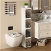 NETEL Mobile da Bagno stretto,colonna bagno da terra,per Soggiorno, Ripostiglio,Cucina，Moderno,22 x 25.5 x 126 cm,Bianco