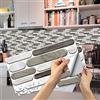 A.Monamour Adesivi per Piastrelle da Parete Adesivi per Mattonelle Autoadesivo Mosaico Stile Marmo Pietra Mattone Effetto 3D Impermeabile PVC Decorazione Murale per Cucina Bagno Lavanderia 15cmx30cm