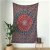 MOMOMUS Arazzo da Parete Mandala - Arte Murale Etnico 100% Cotone - Ideale come Arazzo Mandala da Parete e Telo Indiano per Sala Yoga - Blu-Rosso, 135x210 cm