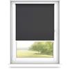 time4blinds Tenda a rullo non invasione da appendere su misura, 12 colori, 24 misure, 600 x 2500 mm, Dark Night, attrezzatura bianca, comando lato sinistro