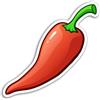 Destination Vinyl Ltd 2 adesivi in vinile con peperoncino rosso da 10 cm - Hot Spice Food Sticker #18370 (10 cm di larghezza)