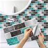 A.Monamour Adesivi per Piastrelle da Parete Adesivi per Mattonelle Autoadesivo Mosaico Stile Marmo Pietra Mattone Effetto 3D Impermeabile PVC Decorazione Murale per Cucina Bagno Lavanderia 15cmx30cm