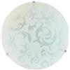 MA MAISON Plafoniera Tonda in Vetro 40x10P cm - Motivi Ornamentali, da Parete, Soffitto, Attacco E27, 57Hz, 1 Lampadina, Compatibile con Led, per Soggiorno, Camera, Bagno, Corridoio - Made in Italy