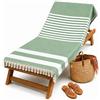 Intimitaly - Telo Mare Grande in Cotone Fouta, 90x170 cm, 85% Cotone, Ultra Leggero e Morbido, Asciugatura Rapida, 180gr/m2, per Spiaggia, Piscina (Verde Modello 2)
