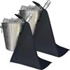 BOTTLECLOTHS - Collezione Catering, Chiffons per Bottiglia per Secchielli del Ghiaccio, Polycotone, 42 cm, Foro Angolare, Cerchio Cucito (Nero, Confezione da 2)