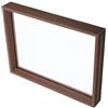 VANZACK Cornice per Foto Bifacciale A4 in Legno Noce Cornice Galleggiante Trasparente per Esposizione Foto da Tavolo Portafoto Vintage per Casa e Ufficio
