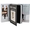 Elitecran 3 Pz Libri Falsi Decorativi, Libro in Finto Impilata per la Decorazione, Scatola di Archiviazione di Libri Falsi, Set di Libro Decorativi Moderni, Nero e Bianco Decorazione di Libro di Simulazione (D)