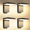 ledmo 4 Pezzi 60W Applique Da Parete Interno/Esterno 5000 Lumen Faretto LED Da Esterno Con Pannello LED Rotante a 360° Lampade da Parete Moderno Impermeabile IP65 per Ingresso Terrazza Corridoio