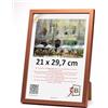 3-B - Cornice portafoto modello Mega in rame rosso - 21 x 29,7 cm (A4) - con vetro acrilico, per foto, documenti