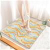 DOUSMHII Tappetino da doccia in luffa, antiscivolo, con scarico interno, morbido e confortevole, in PVC, ad asciugatura rapida, per bagno, 60 x 60 cm (arancione foglia di tè)