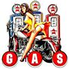 DiiliHiiri Poster per moto, targa in metallo con pin-up, vintage, 35 x 34 cm, decorazione bar, regalo per papà, officina