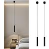 BAIFULAI 2 lampadari a sospensione GU10, cilindro: 20 × 3 cm, moderno cilindro in alluminio, regolabile in altezza, lampada a sospensione GU10, per cucina, comodino, tavolo da pranzo, soggiorno