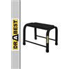 Drabest - Gradini in Acciaio Nero - Piedini Antiscivolo, Piattaforma Ampia e Confortevole - Carico Massimo 150kg - Scaletta, Gradini Laterali, Sgabello - 1 Gradino