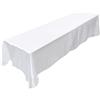 JIUERYY Tovaglia in Raso per Banchetto di Nozze Banchetto Evento Decorazione Battesimo, Bianco, 145x320CM