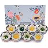 Hana Blossom 8 candele profumate fatte a mano a forma di fiori bianchi da giardino assortiti