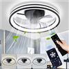 Yakimz Ventilatore da soffitto con illuminazione 2x, silenzioso moderno a led con telecomando Timer Ventilatore a soffitto Luce ventilatore per soggiorno sala da pranzo