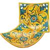 sicilia bedda - SVUOTATASCHE in Ceramica SICILIANA - Prodotto Realizzato e Dipinto a Mano (Maiolica Verde, 15 Centimetri)