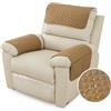 WWQQKJ Copribraccioli Fodera per Bracciolo del Divano, Fodera per Poggiatesta per Sedia Reclinabile, Fodera per Poltrona Impermeabile con Tasche, 2 Posto Copripoltrona Relax(Camel,1 Posto)