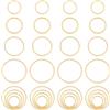 UNICRAFTALE 4 Dimensioni 32pcs anelli di collegamento rotondo connettore Charms 304 acciaio inox anelli telaio geometria anelli di collegamento orecchini Charms metallo ciondolo 12/16/20/25mm