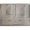 I MAESTRI DEL RICAMO Lenzuolo ricamato a mano in puro lino ricamo punto pieno sheet linen