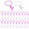 COHEALI 50pezzi Anelli per Tende Plastica con Clip per Tende da e Tendaggi Facile Installazione e Scorrimento e Resistente e Pratico su Aste
