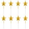 Alaoo 8pcs Candele di Compleanno, Candela Dorata a Forma di Stella a Cinque Punte, Decorazione della Torta, Adatto per Compleanni, Feste di Matrimonio e Anniversar(Oro)