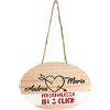My Custom Style targhetta in Legno #Amore 1# Ovale 15x10 Personalizzata Online