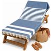 Intimitaly - Telo Mare Grande in Cotone Fouta, 90x170 cm, 85% Cotone, Ultra Leggero e Morbido, Asciugatura Rapida, 180gr/m2, per Spiaggia, Piscina (Blu Scuro Modello 2)