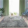 CUIMEI Tappeto Shaggy Pelo Lungo 55 x 115 cm, Moderno, Lavabile, Super Morbido Pelliccia Sintetica, Grandi Dimensioni, per Soggiorno Tappeto per Camera dei Bambini, Grigio Chiaro