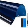 NewL Pellicola autoadesiva per vetri delle finestre, in PET multicolore, protezione UV al 99%, isolamento termico, per auto, case, uffici, negozi, adesivi per finestre (blu scuro, 30 cm x 200 cm)