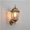 maolo Applique da Esterno Stile Classico Vintage IP44, Lampada da Parete E27 in Alluminio e Vetro, Lanterna da Giardino per Ingresso Terrazza Facciata - 60W Max - Disponibile in 2 Misure (Bronzo, 360mm)