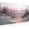 Runa Art Quadri Moderni Spiaggia Tramonto 1 Pezzo L'immagine Tela Non Tessuta Soggiorno Corridoio Mare Natura Grigio Rosa 041712b