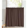 A.Monamour Tenda Corta Oscurante per Finestra Piccola - Rod Pocket Colore Caffè - Cucina Bistrot Mezza Mantovana - Pannello Porta Armadio Lavandino