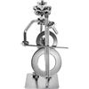 BRUBAKER Screw Man Musicista con violoncello - Figura in ferro fatta a mano in metallo Man violoncello - Figura in metallo con corde musicista decorazione regalo per violoncellisti