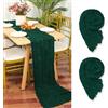 YMHPRIDE 2 Pezzi Runner da Tavola in Garza Verde scuro, 55 x 300cm Verde Smeraldo Runner da Tavola per Formaggio per Matrimonio Addio al Nubilato Baby Shower Decorazioni Feste di Compleanno