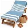 Intimitaly - Telo Mare Grande in Cotone Fouta, 90x170 cm, 85% Cotone, Ultra Leggero e Morbido, Asciugatura Rapida, 180gr/m2, per Spiaggia, Piscina (Cielo Modello 2)