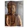 murando - Paravento da Interno Marrone 135x172 cm 3 Pannelli - Stampa Bilaterale su Tela in TNT - Separe per Ufficio Ambienti Paraventi Decorazioni Moderno Soggiorno - Buddha b-B-0193-z-b