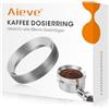 AIEVE Anello dosatore per caffè in alluminio, 58 mm, per caffè espresso, imbuto di ricambio per macchina da caffè, compatibile con Rancilio Silvia, Bezzera BZ10 (argento)